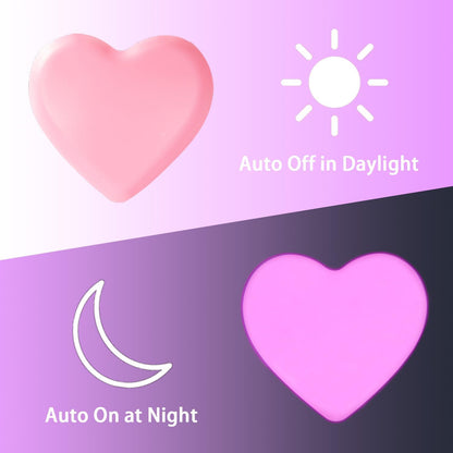 Night Lights Plug into Wall, LED Night Light for Kids, Cute Nightlight with Auto Dusk to Dawn Sensor, LED Nightlight with Soft Warm Light for Bedroom, Nursery, Bathroom, Hallway (Pink)