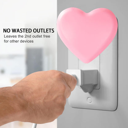 Night Lights Plug into Wall, LED Night Light for Kids, Cute Nightlight with Auto Dusk to Dawn Sensor, LED Nightlight with Soft Warm Light for Bedroom, Nursery, Bathroom, Hallway (Pink)