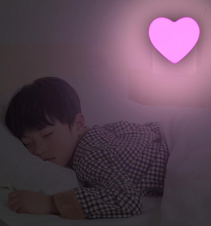 Night Lights Plug into Wall, LED Night Light for Kids, Cute Nightlight with Auto Dusk to Dawn Sensor, LED Nightlight with Soft Warm Light for Bedroom, Nursery, Bathroom, Hallway (Pink)