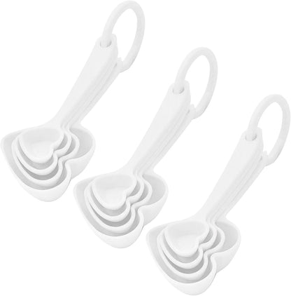 3Sets Heart Shaped Dessert Spoons Creative Plastic Flatware for Home and Restaurant Wedding Tableware Ideal for Serving Desserts and Appetizers