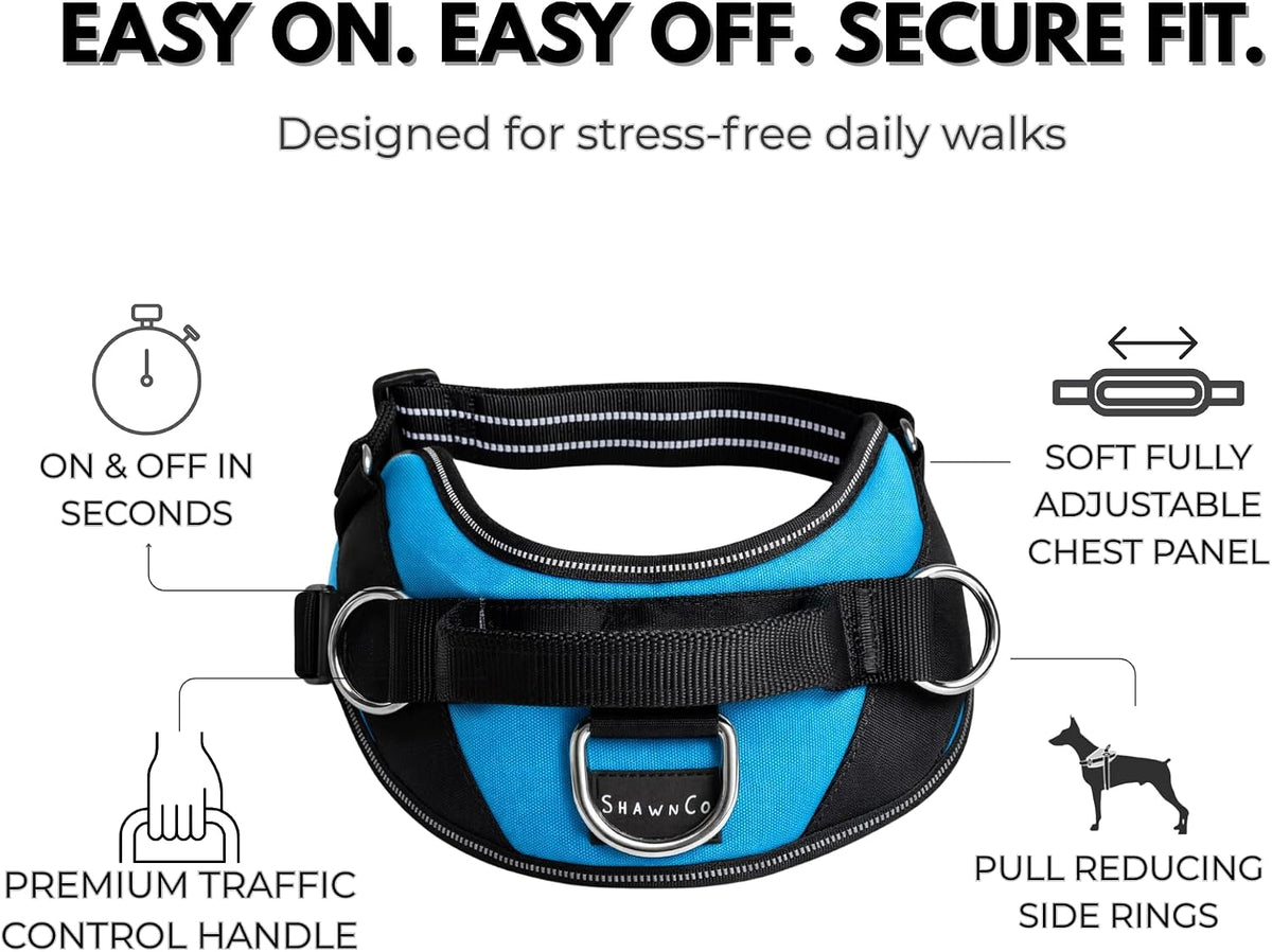 Essential Dog Harness, No-Pull Pet Vest (Rose Gold,S)