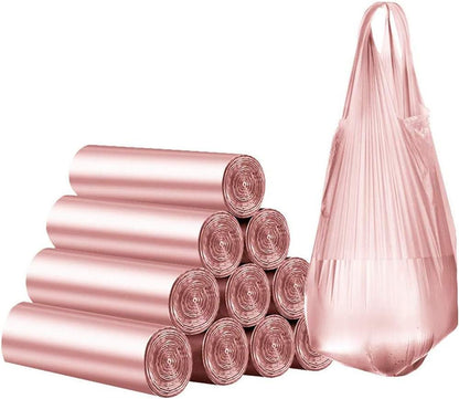 IPLUS Tall Kitchen Drawstring Trash Bags, 7-8 Gallon, 100 Count (Rose Gold, 7-8 Gallon)