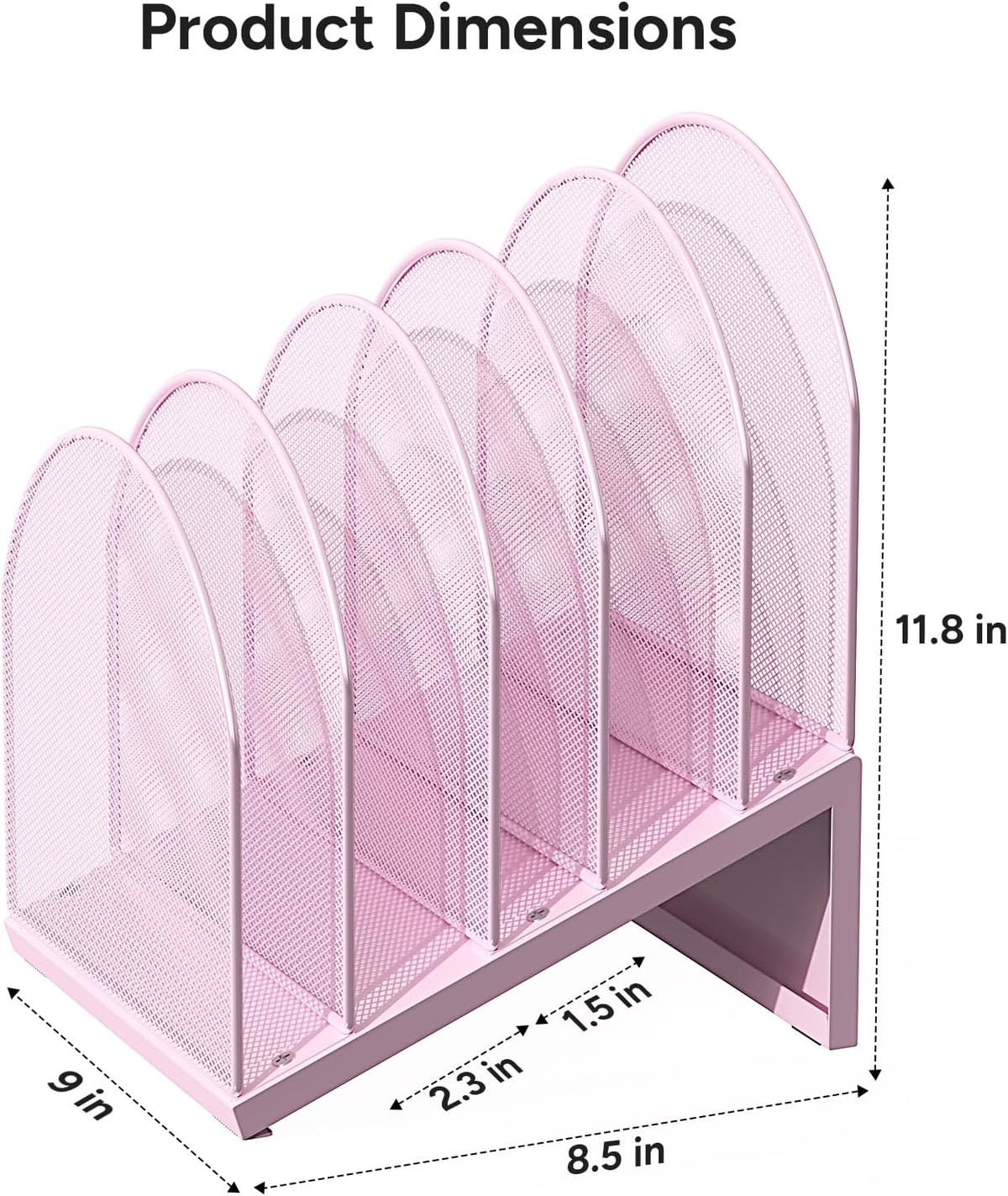 5-Section Desk File Organizer