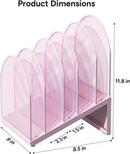 5-Section Desk File Organizer