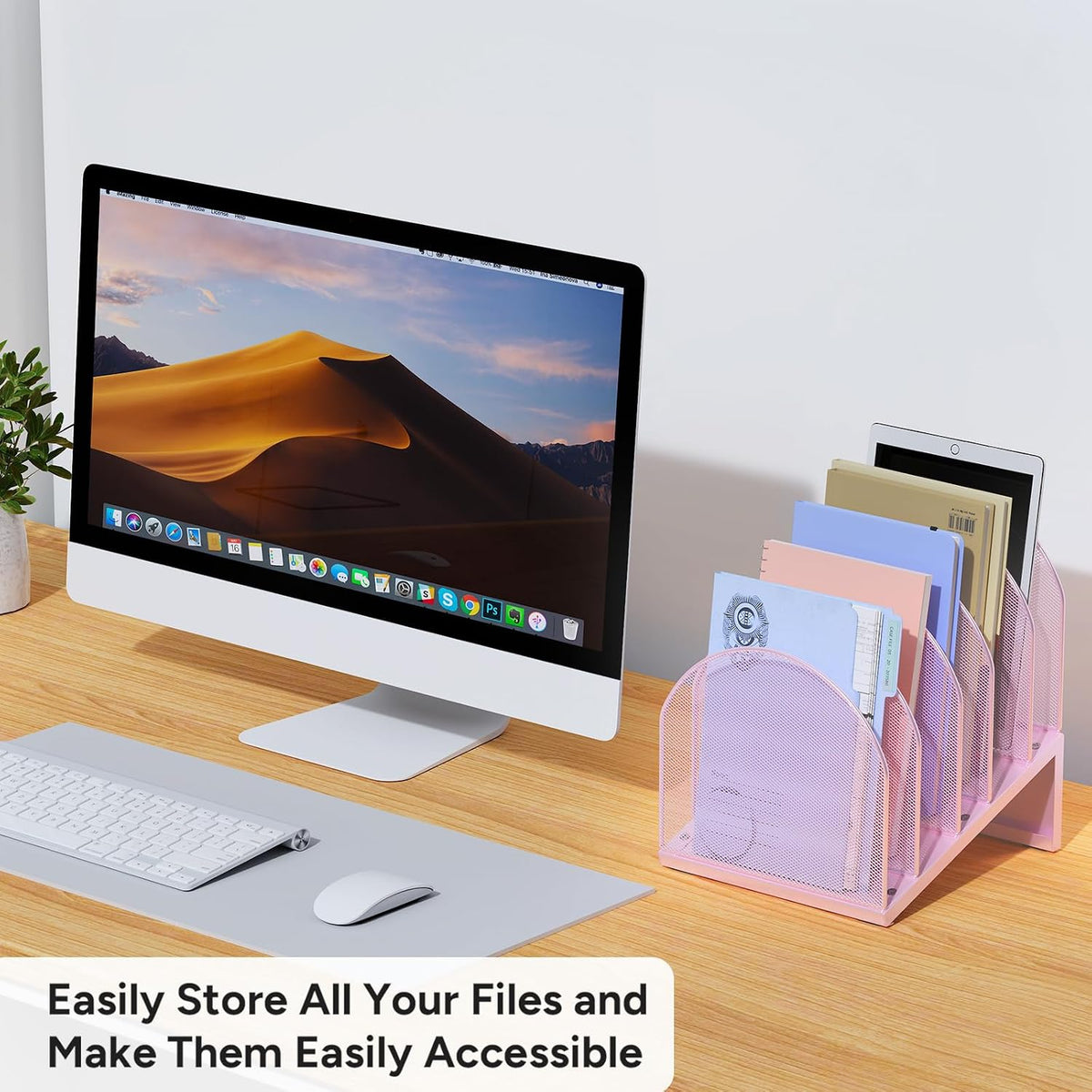 5-Section Desk File Organizer