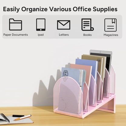 5-Section Desk File Organizer
