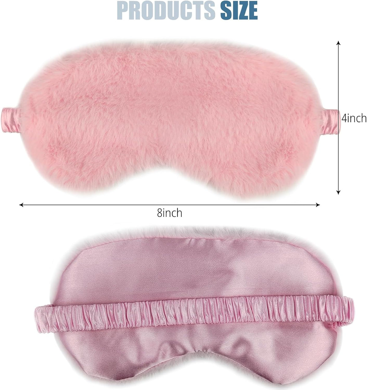 Colors Eye Mask for Sleeping, Elastic Band Plush Sleeping,1 Piece, Pink