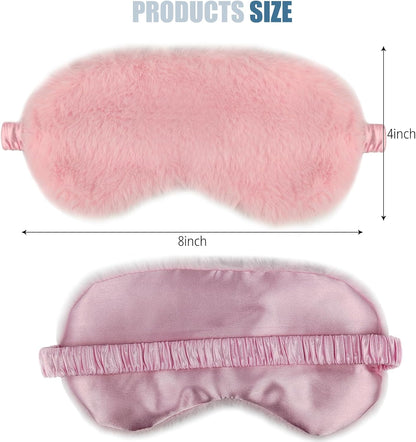 Colors Eye Mask for Sleeping, Elastic Band Plush Sleeping,1 Piece, Pink
