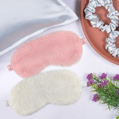 Colors Eye Mask for Sleeping, Elastic Band Plush Sleeping,1 Piece, Pink