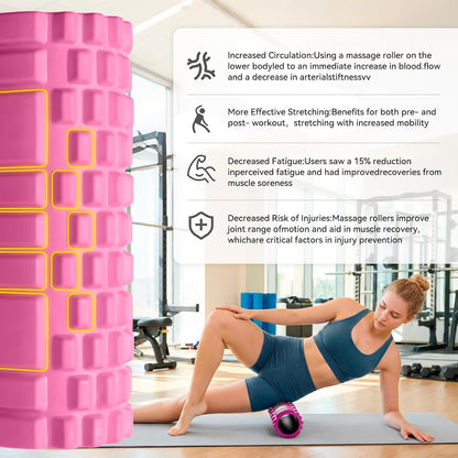 Foam Roller 13" Multi Density Fitness Exercise for Muscle Recovery
