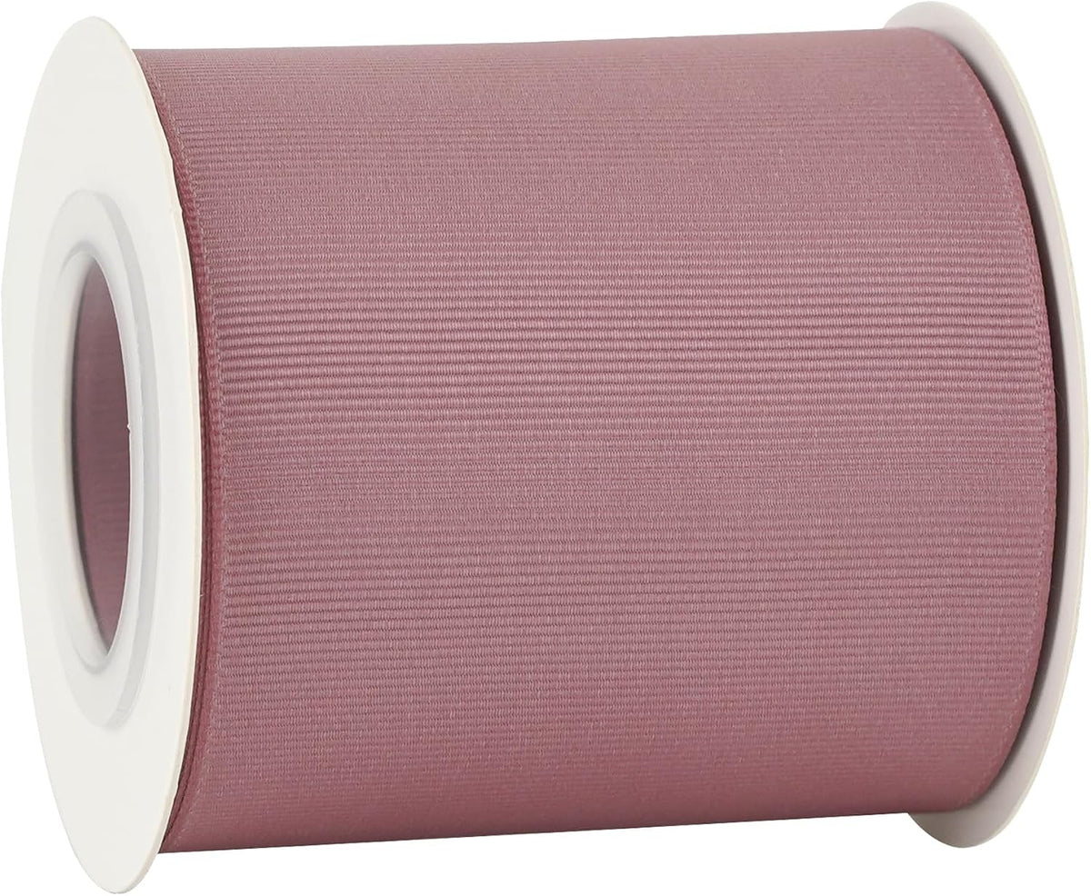 Rosy Mauve Grosgrain Ribbon 3 Inch Grosgrain Hair Ribbons 10 Yards Per Roll Pink Wedding Ribbon for Cheer Bow, Hair Bow Supplies Wide Ribbons for Crafts, Sewing, Scrapbooking