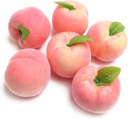 6PCS Simulation Peach Fruit Set Fake Peach