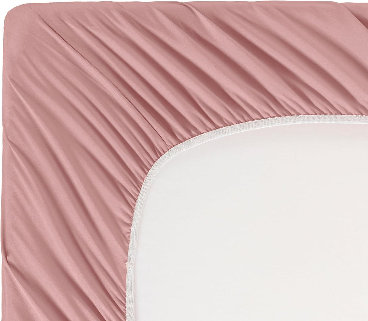 Dusty Pink Queen Size Sheet Set, 6 Piece, 16 Inch Deep Pocket