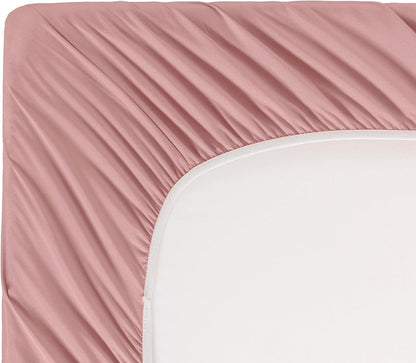 Dusty Pink Queen Size Sheet Set, 6 Piece, 16 Inch Deep Pocket