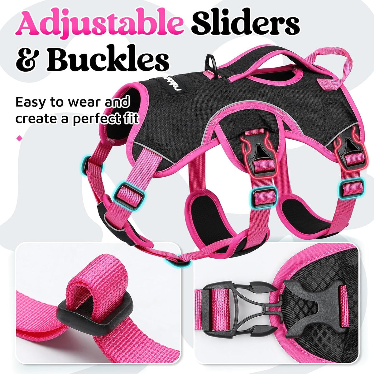 Escape Proof Dog Harness for Large, No Pull with Lift Handle