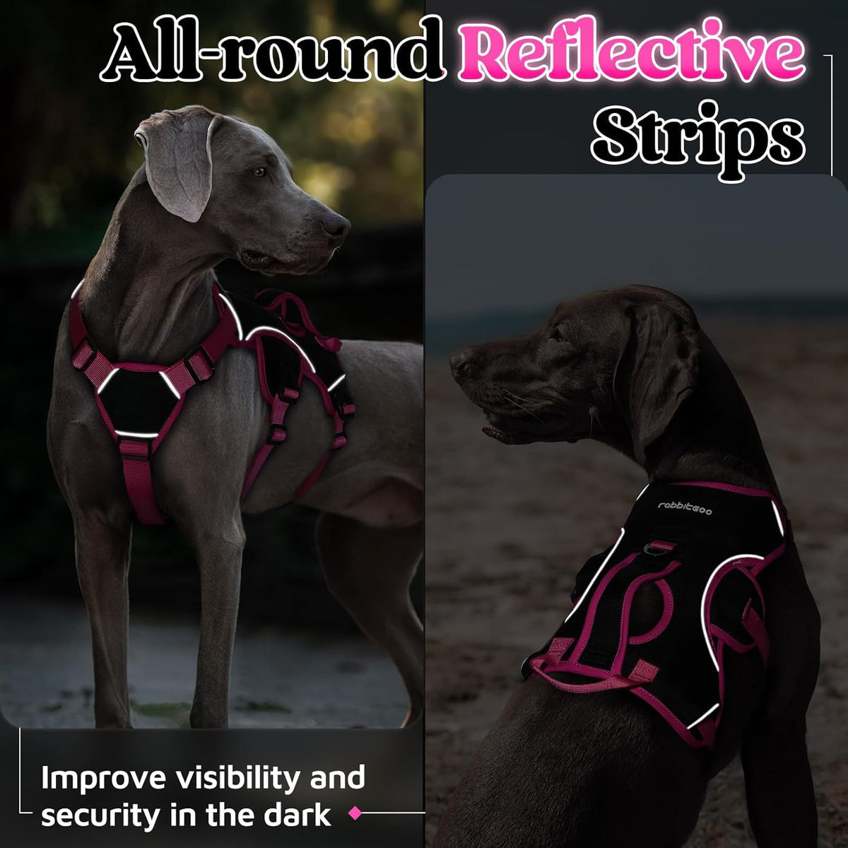 Escape Proof Dog Harness for Large, No Pull with Lift Handle