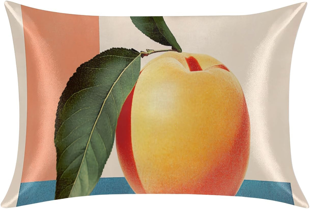 Pink Peach Pillow Cases Standard Size Soft Pillowcases for Hair and Skin Satin Pillow Covers with Zipper 20x30 Inches