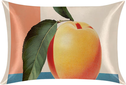 Pink Peach Pillow Cases Standard Size Soft Pillowcases for Hair and Skin Satin Pillow Covers with Zipper 20x30 Inches