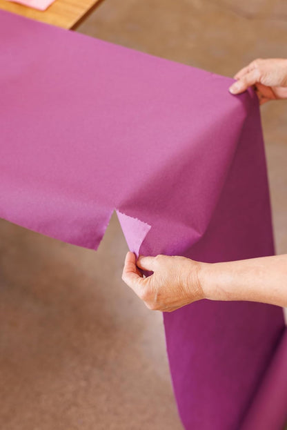 American Homestead Paper Table Runner Roll - 78 ft. Disposable Linen-Like Table Cover Roll - 20 Perforated Table Runners (16" x 48") for Parties, Weddings, and Events - Peach