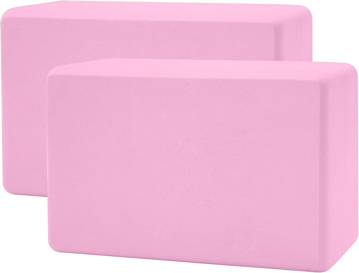 2 Pack Yoga Blocks, 3"x6"x9" Rounded Edges Non-Slip, Yoha Bricks
