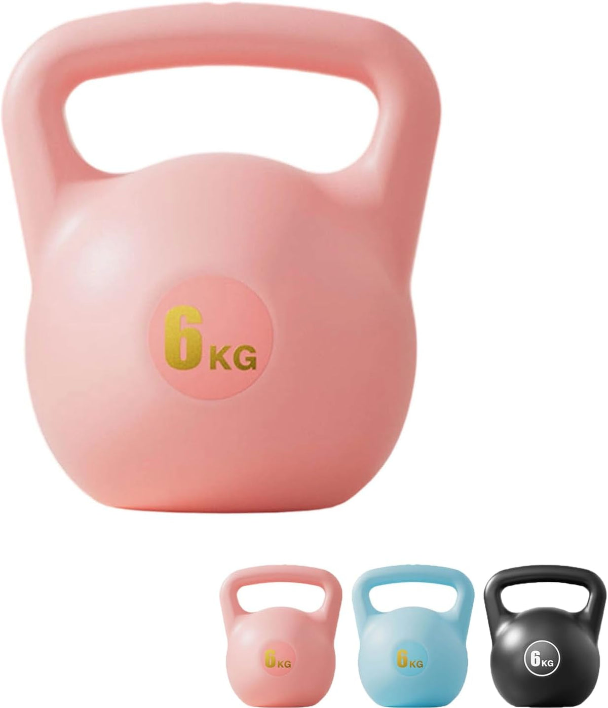 Kettlebell 6kg Water Filled Soft PE Adjustable Kettlebell, Kettlebells for Home Gym Workouts Strength Training, Portable Water Weight for Travel Fitness Home Daily Exercise Use (Pink)