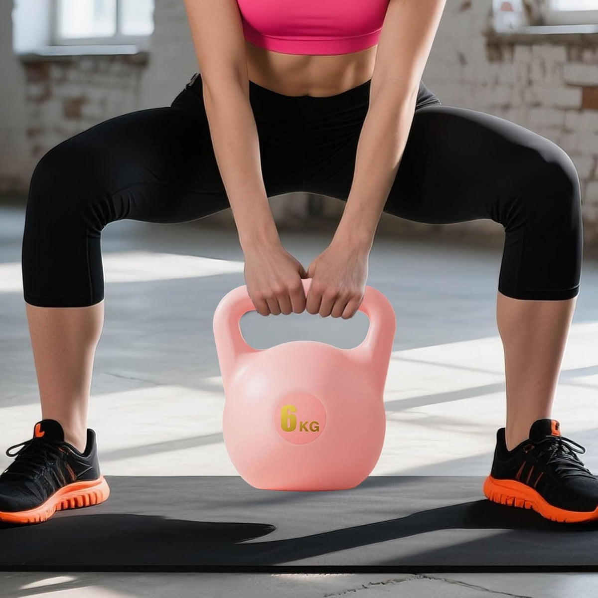 Kettlebell 6kg Water Filled Soft PE Adjustable Kettlebell, Kettlebells for Home Gym Workouts Strength Training, Portable Water Weight for Travel Fitness Home Daily Exercise Use (Pink)