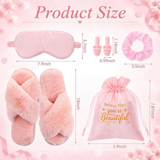 5 Pcs Pink Birthday Gifts for Women, College Dorm Sleep Essentials