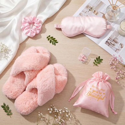 5 Pcs Pink Birthday Gifts for Women, College Dorm Sleep Essentials