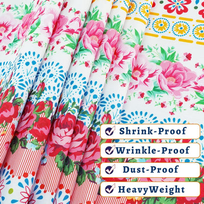 Rectangle Tablecloth - 60 x 102 Inch Pink Pioneer Design Rustic Tablecloth Classic French Country Printed Table Cover Farmhouse Decoration, Suitable for Home, Kitchen Dining