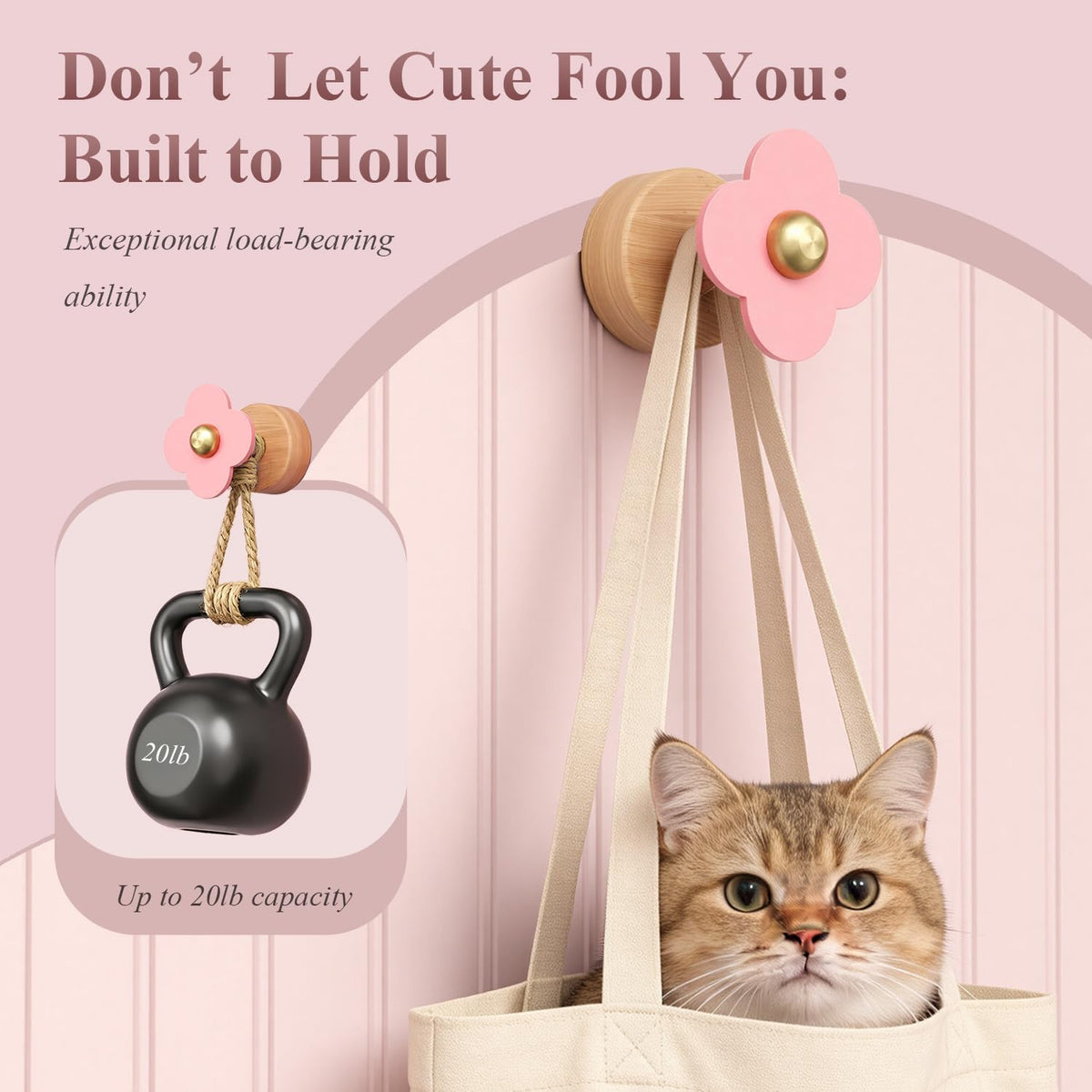 Upgreded Heavy Duty Coat Rack Wall Mount for Entryway, Kids' Room