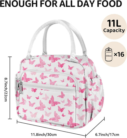 Lunch Bag Women Stylish Quilted Lunch Boxes for Adult Fit and Fresh Cooler Insulated Lunchbox for Work Cute Small 11 Liters Compact Lunchbag Waterproof