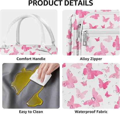 Lunch Bag Women Stylish Quilted Lunch Boxes for Adult Fit and Fresh Cooler Insulated Lunchbox for Work Cute Small 11 Liters Compact Lunchbag Waterproof