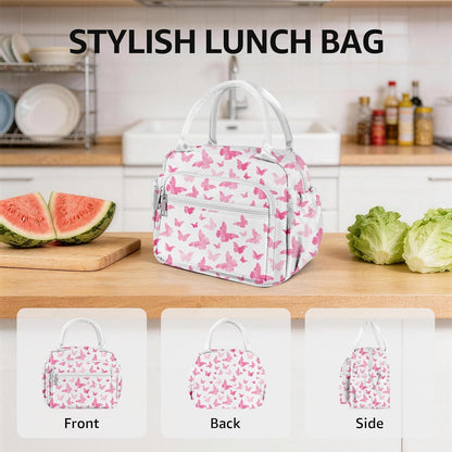 Lunch Bag Women Stylish Quilted Lunch Boxes for Adult Fit and Fresh Cooler Insulated Lunchbox for Work Cute Small 11 Liters Compact Lunchbag Waterproof