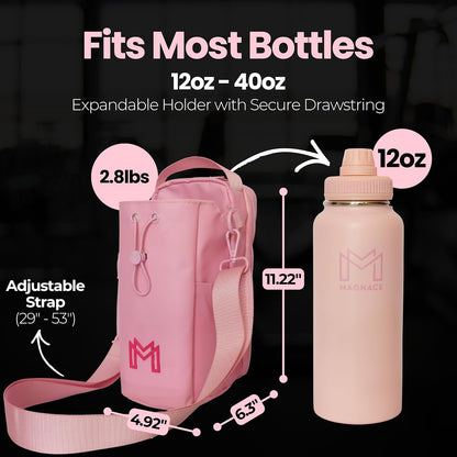 Small Magnetic Gym Bag Bundle, Water Bottle Holder, Sling Bag for Men Women