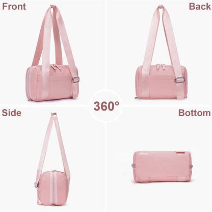 Mini Gym Bag Small Duffle Bags Tote for Women Pink Workout Bag Lightweight for Weekender Travel Sports Yoga Fitness