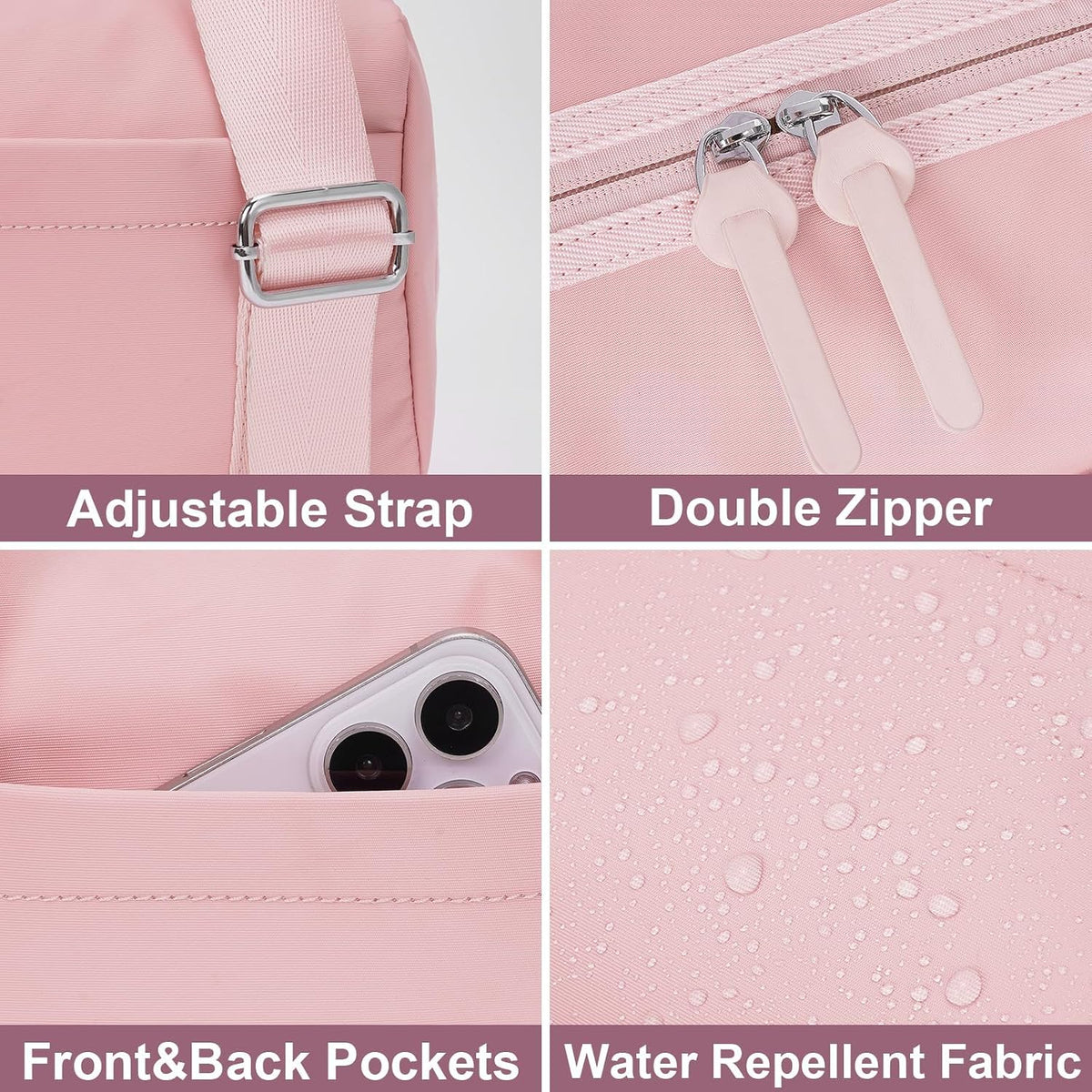 Mini Gym Bag Small Duffle Bags Tote for Women Pink Workout Bag Lightweight for Weekender Travel Sports Yoga Fitness