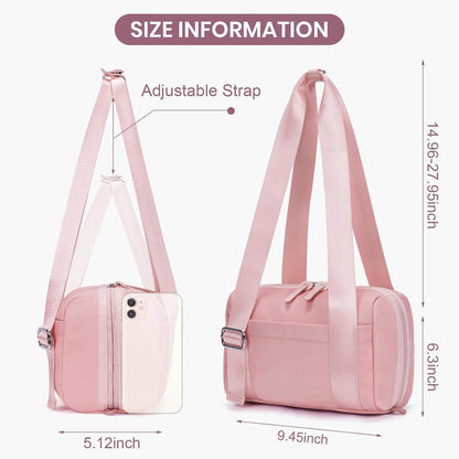 Mini Gym Bag Small Duffle Bags Tote for Women Pink Workout Bag Lightweight for Weekender Travel Sports Yoga Fitness