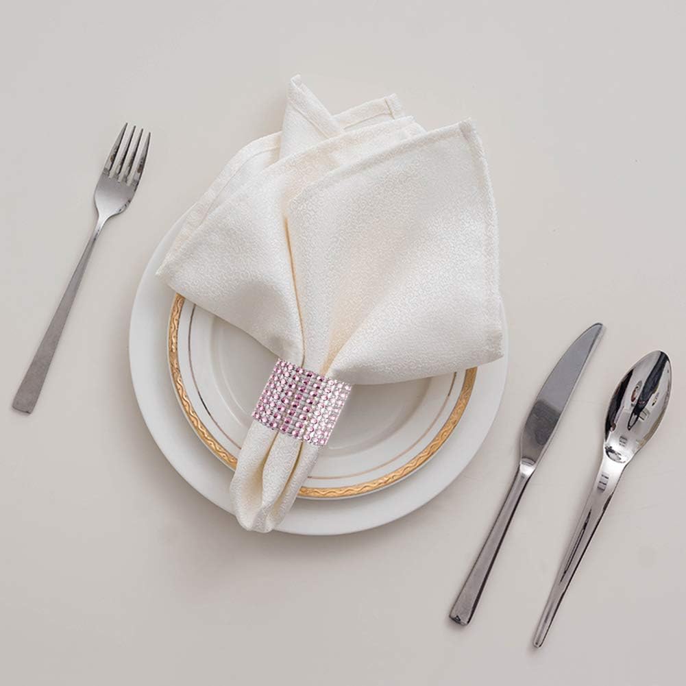 100pcs Napkin Rings, Pink Napkin Rings Buckles