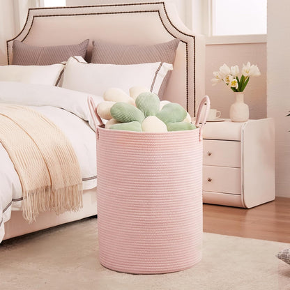 80L Extra Large Pink Hamper Laundry Basket for Baby Girls