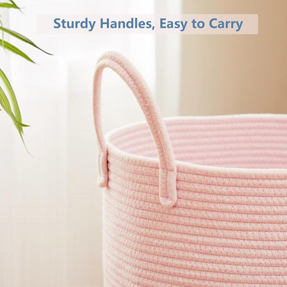 80L Extra Large Pink Hamper Laundry Basket for Baby Girls
