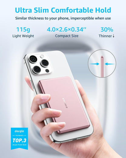 “Air” Power Bank for MagSafe 5000mAh Ultra Slim Battery Charger Case