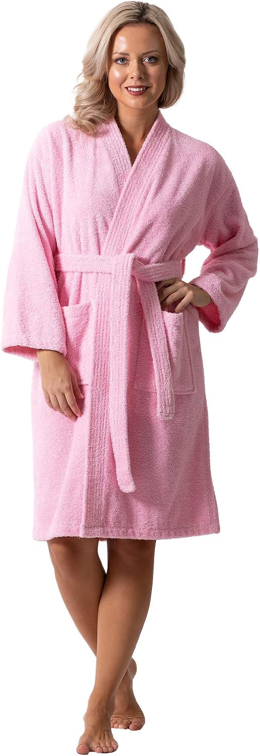Luxurious Turkish Terry Kimono Collar Super-Soft Terry Absorbent Bathrobes for Women