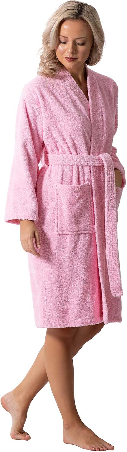 Luxurious Turkish Terry Kimono Collar Super-Soft Terry Absorbent Bathrobes for Women