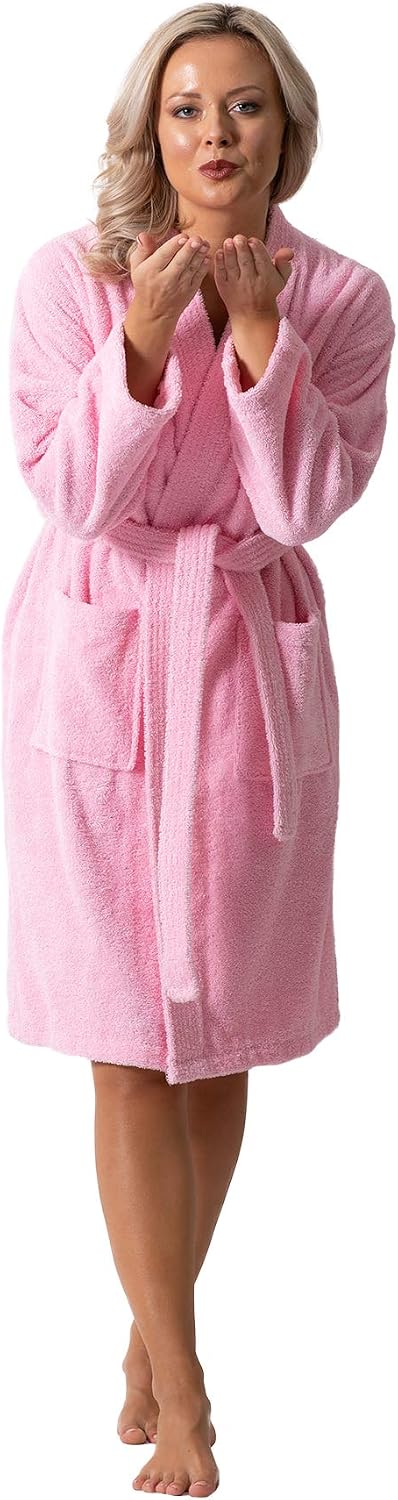 Luxurious Turkish Terry Kimono Collar Super-Soft Terry Absorbent Bathrobes for Women