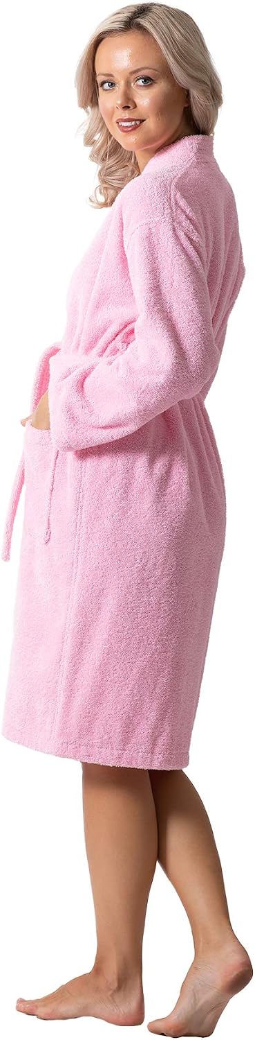 Luxurious Turkish Terry Kimono Collar Super-Soft Terry Absorbent Bathrobes for Women