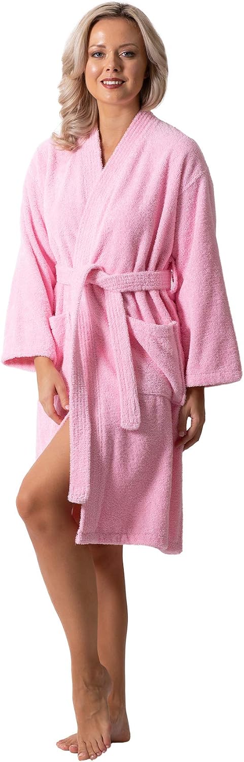 Luxurious Turkish Terry Kimono Collar Super-Soft Terry Absorbent Bathrobes for Women