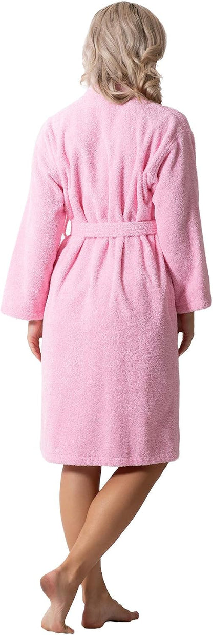 Luxurious Turkish Terry Kimono Collar Super-Soft Terry Absorbent Bathrobes for Women