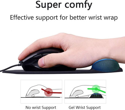 Ergonomic Mouse Pad with Wrist Rest, Gel Wrist Support Mousepad, Pain Relief Laptop Computer Mouse Pad, Non-Slip Mouse Pads for Office & Home (Light Pink)