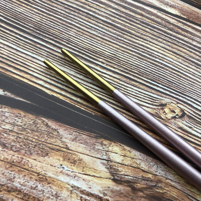 5 Pairs Stainless Steel 8.6 Inches Pink Chopsticks,Reusable Premium Non Slip Lightweight Multicolor Eco-Friendly Metal Chop Sticks With Portable Bag, Round Handle, For Gift Camping Home