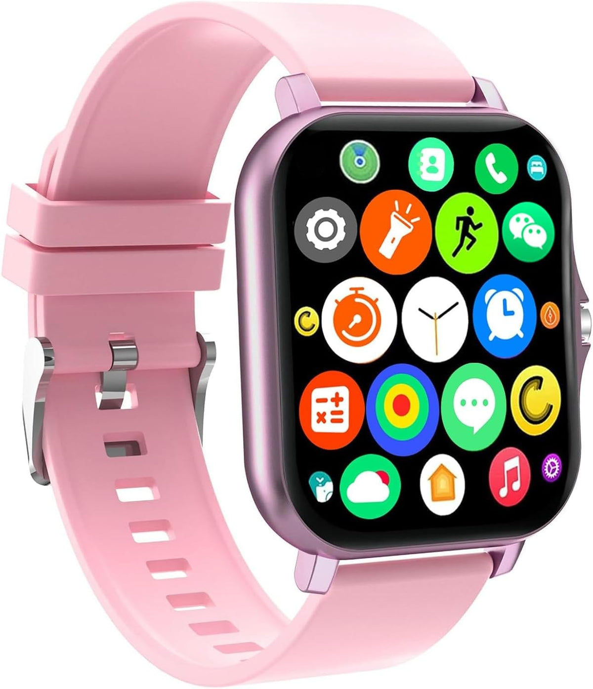Smart Watch, 1.81" Upgraded Full Touchscreen Smart Watch for Android iPhones with Bluetooth Call, Sleep Tracker, Multiple Sports Fitness Tracker with Smart Watches for Women Men (Pink)